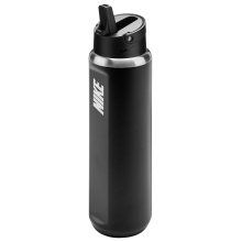 Nike Trinkflasche Recharge Straw Bottle Edelstahl schwarz 709ml